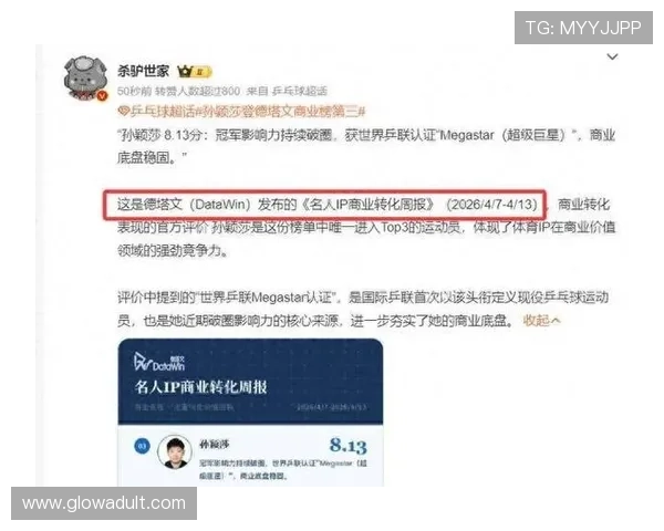 孙颖莎早训露笑商业榜第三超巨